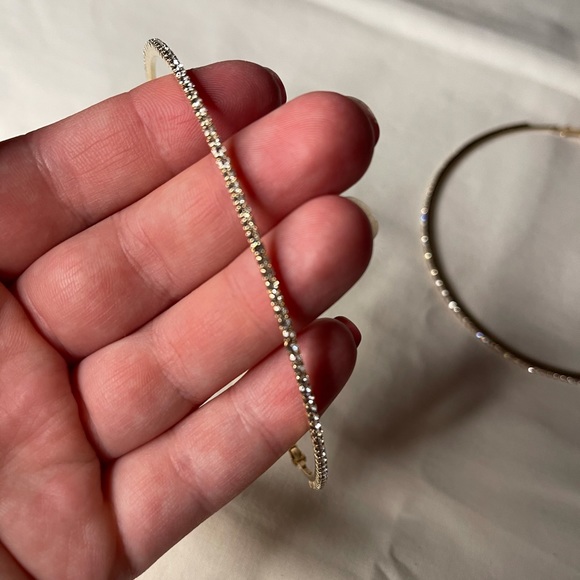 Fashion 925 Silver,Gold Hoop Earrings - Picture 5 of 6